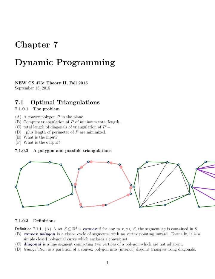 chapter 7 dynamic programming