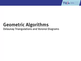 Geometric Algorithms  Delaunay Triangulations and Voronoi Diagrams  Terrain Modeling  height