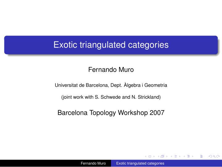 exotic triangulated categories