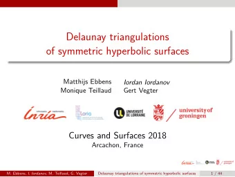 Delaunay triangulations  of symmetric hyperbolic surfaces  Matthijs Ebbens  Iordan Iordanov