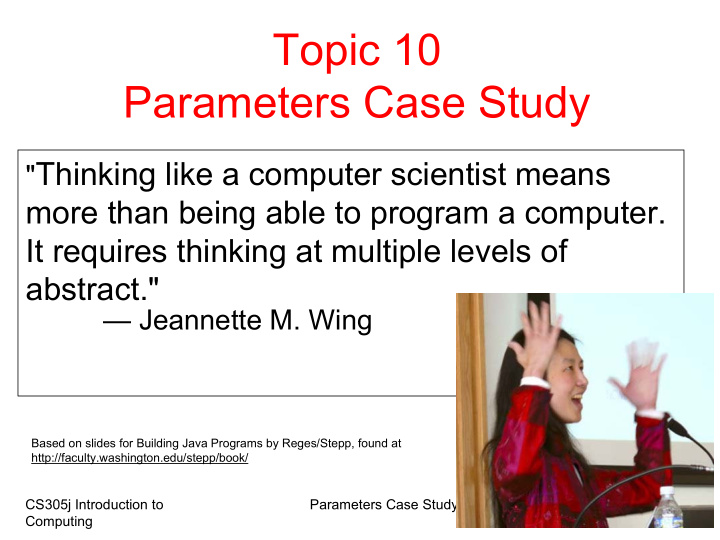 topic 10 parameters case study