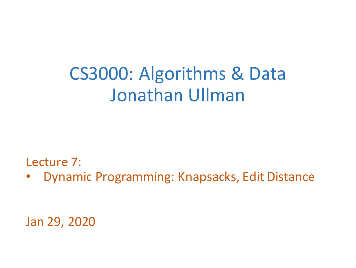 cs3000 algorithms data jonathan ullman