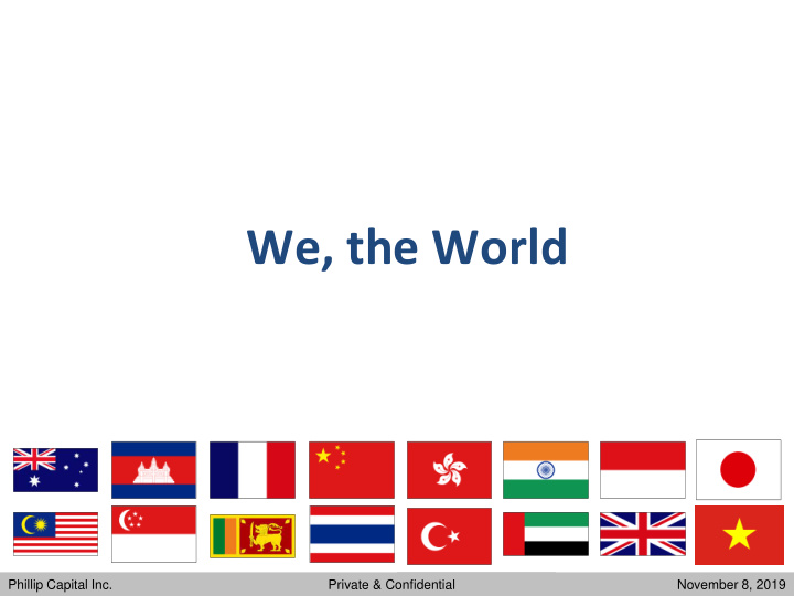 we the world