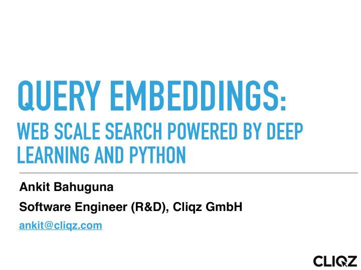 query embeddings