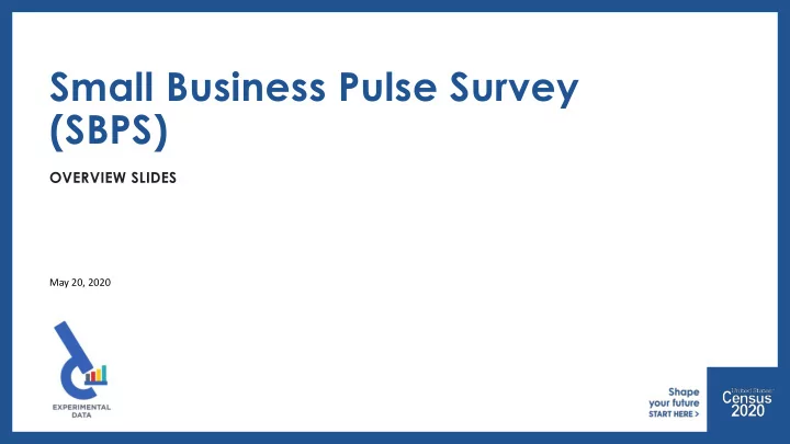small business pulse survey