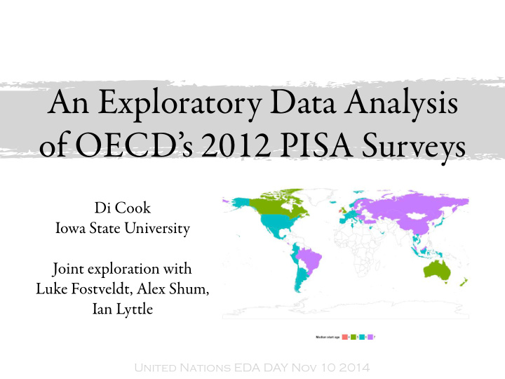 an exploratory data analysis of oecd s 2012 pisa surveys