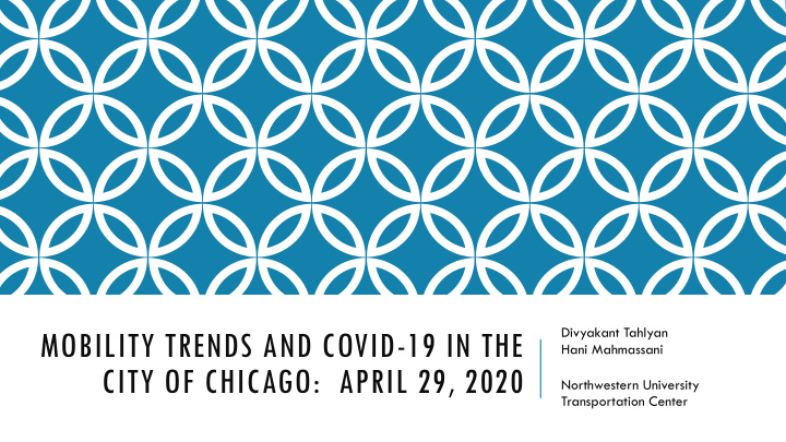 mobility trends and covid 19 in the