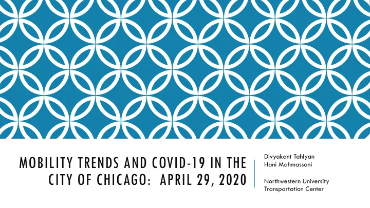 mobility trends and covid 19 in the