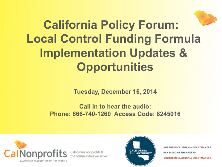 california policy forum local control funding formula