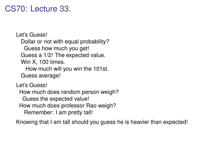 cs70 lecture 33