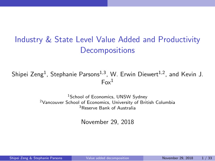 industry state level value added and productivity