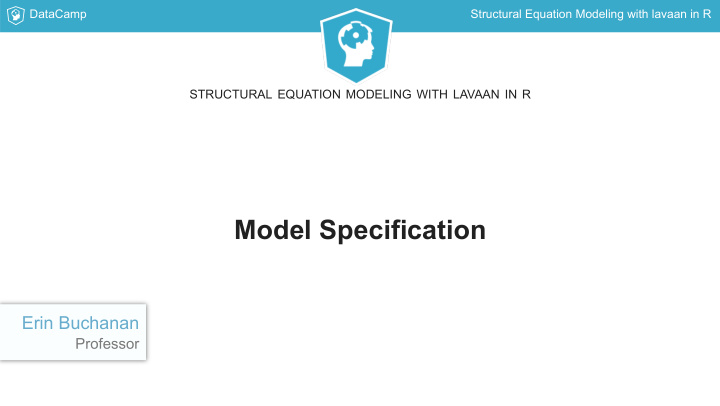 model specification