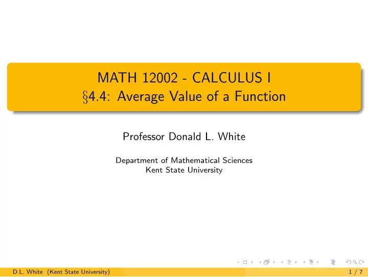 math 12002 calculus i 4 4 average value of a function