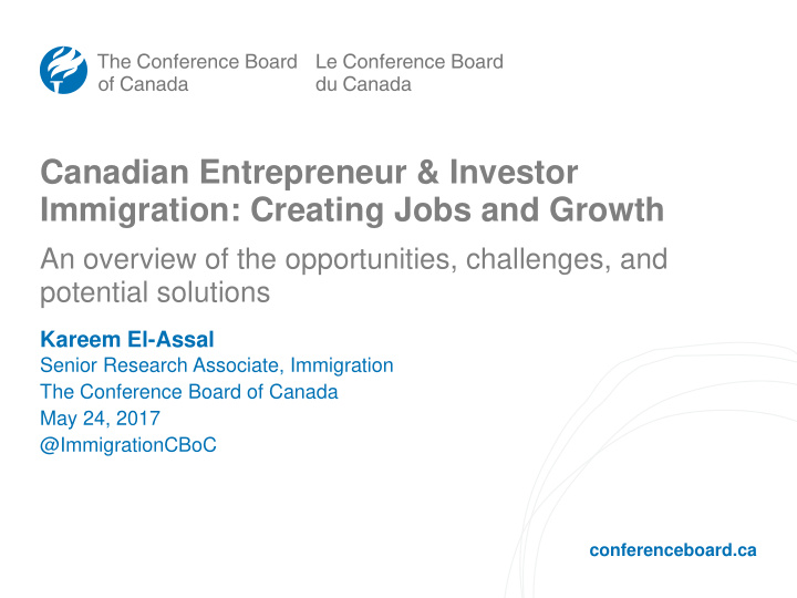 canadian entrepreneur investor immigration creating jobs