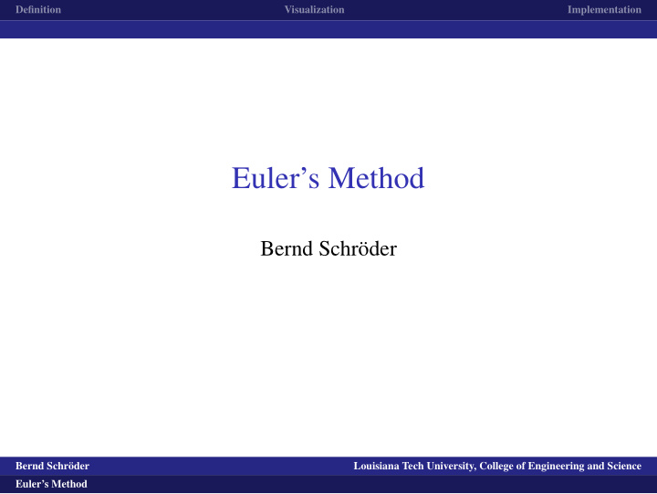 euler s method