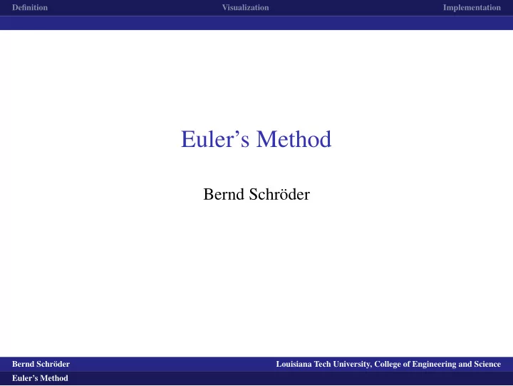 euler s method
