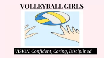 VOLLEYBALL GIRLS  VISION: Confident, Caring, Disciplined  ACHIEVEMENTS IN 2019  CDIV :  BDIV:  EAST