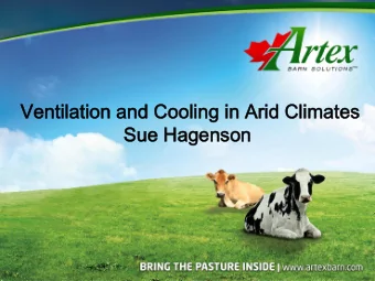 Ve  Vent  ntil  ilat  ation  ion an  and Co  d Cool  olin  ing in Ar  g in Arid  id Cl  Clim  imat