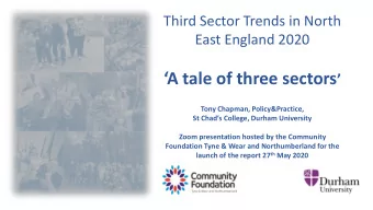 We are living in extraordinary times  The Third Sector Trends study was completed by over 4,000