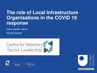 response  Carol Jacklin-Jarvis  Daniel Haslam  Local infrastructure is arguably the forgotten