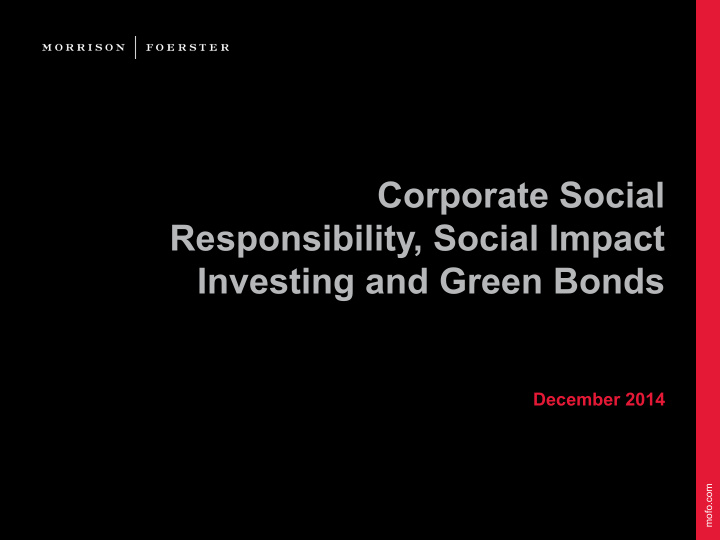 corporate social responsibility social impact investing