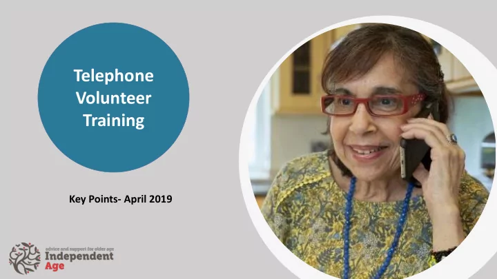 telephone volunteer training