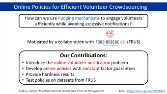 Online Policies for Efficient Volunteer Crowdsourcing  How can we use nudging mechanisms to engage