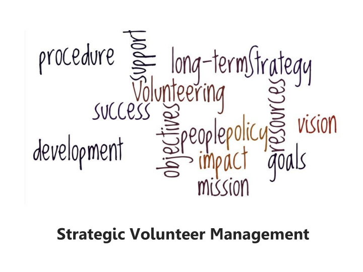 strategic volunteer management