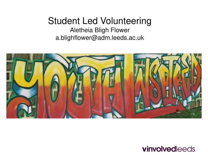 student led volunteering