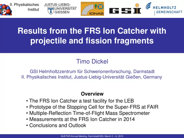 projectile and fission fragments