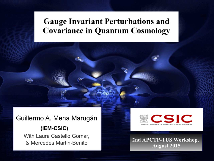 gauge invariant perturbations and covariance in quantum