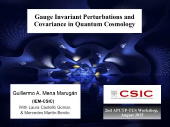 Gauge Invariant Perturbations and  Covariance in Quantum Cosmology  Guillermo A. Mena Marugn
