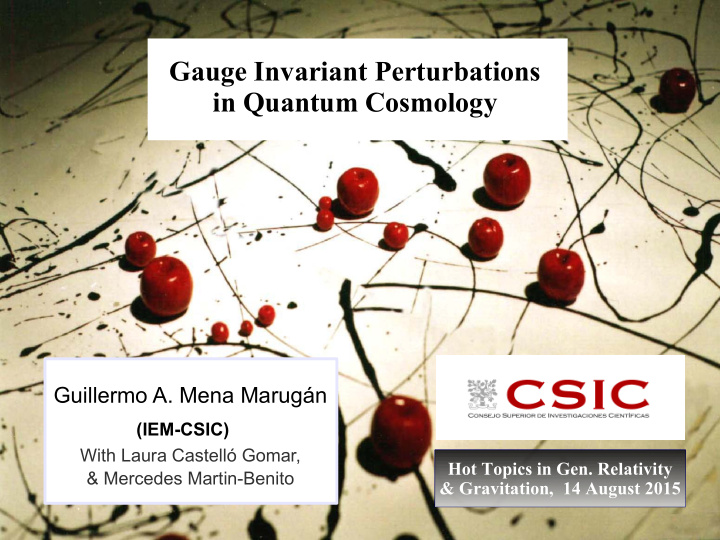 gauge invariant perturbations in quantum cosmology