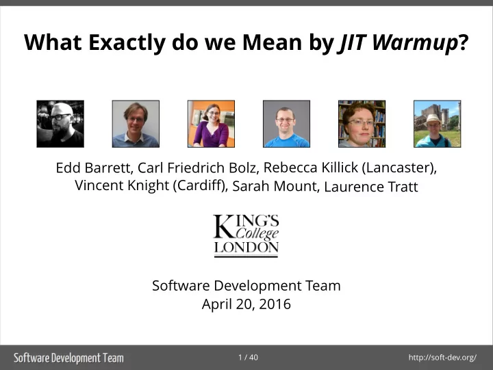 what exactly do we mean by jit warmup