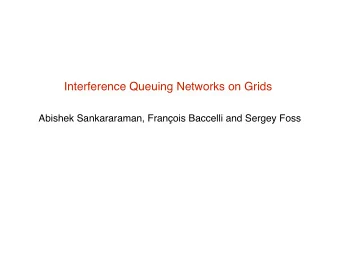 Interference Queuing Networks on Grids  Abishek Sankararaman, Franois Baccelli and Sergey Foss