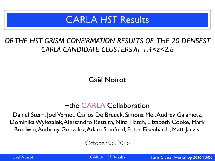 carla hst results