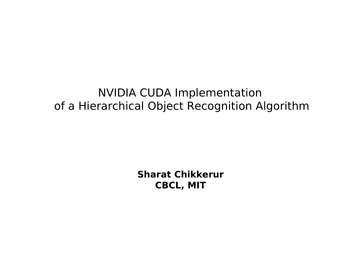 nvidia cuda implementation of a hierarchical object