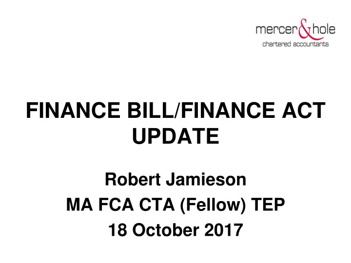 finance bill finance act