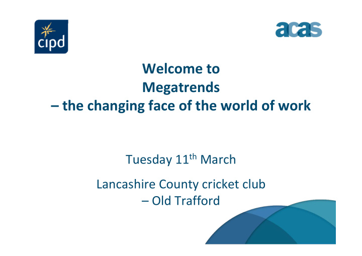 welcome to megatrends the changing face of the world of