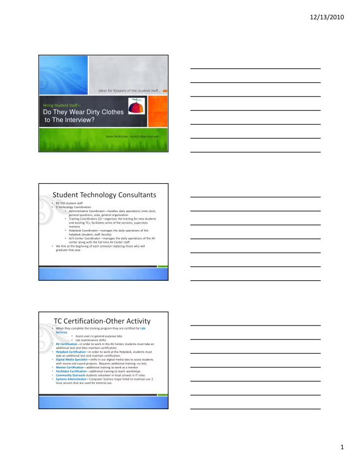 student technology consultants