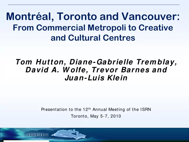 montr al toronto and vancouver