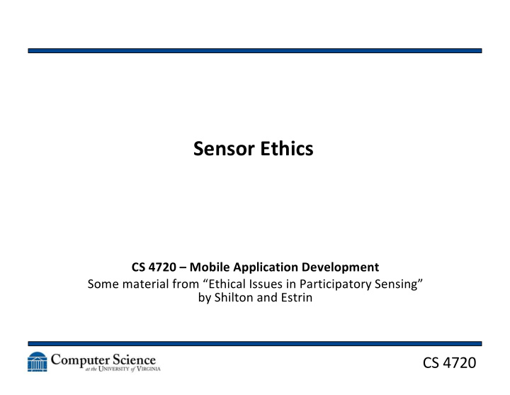 sensor ethics