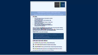 TRENDSACTIVE x BrandTrust  Where Brands meet Human Context to thrive  Do you ...    ... have