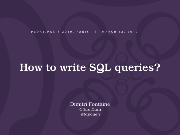 how to write sql queries
