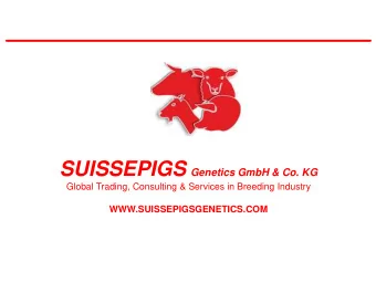 The structure of a modern pig farming holding is suitable for  implementation of the production