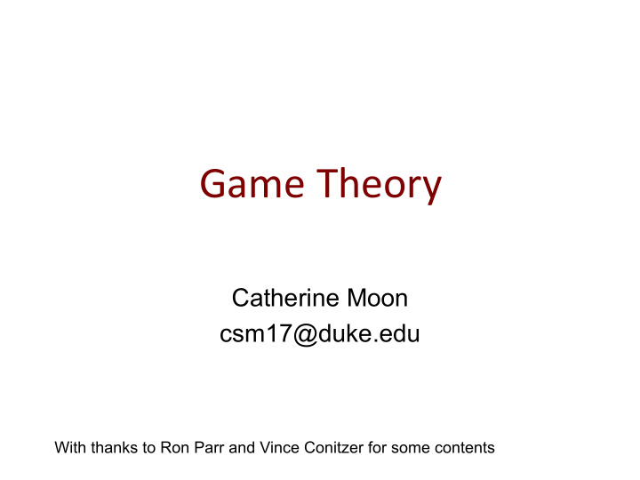 game theory