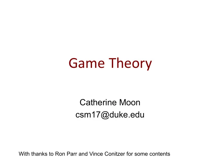 game theory