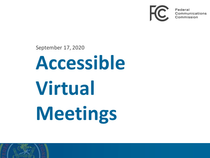 accessible virtual meetings communication rules