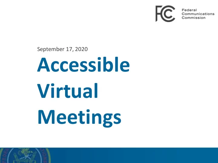 accessible virtual meetings communication rules