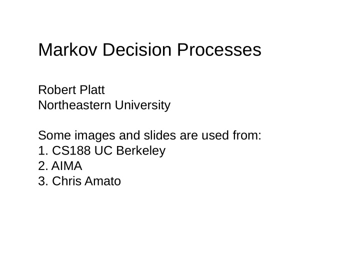 markov decision processes